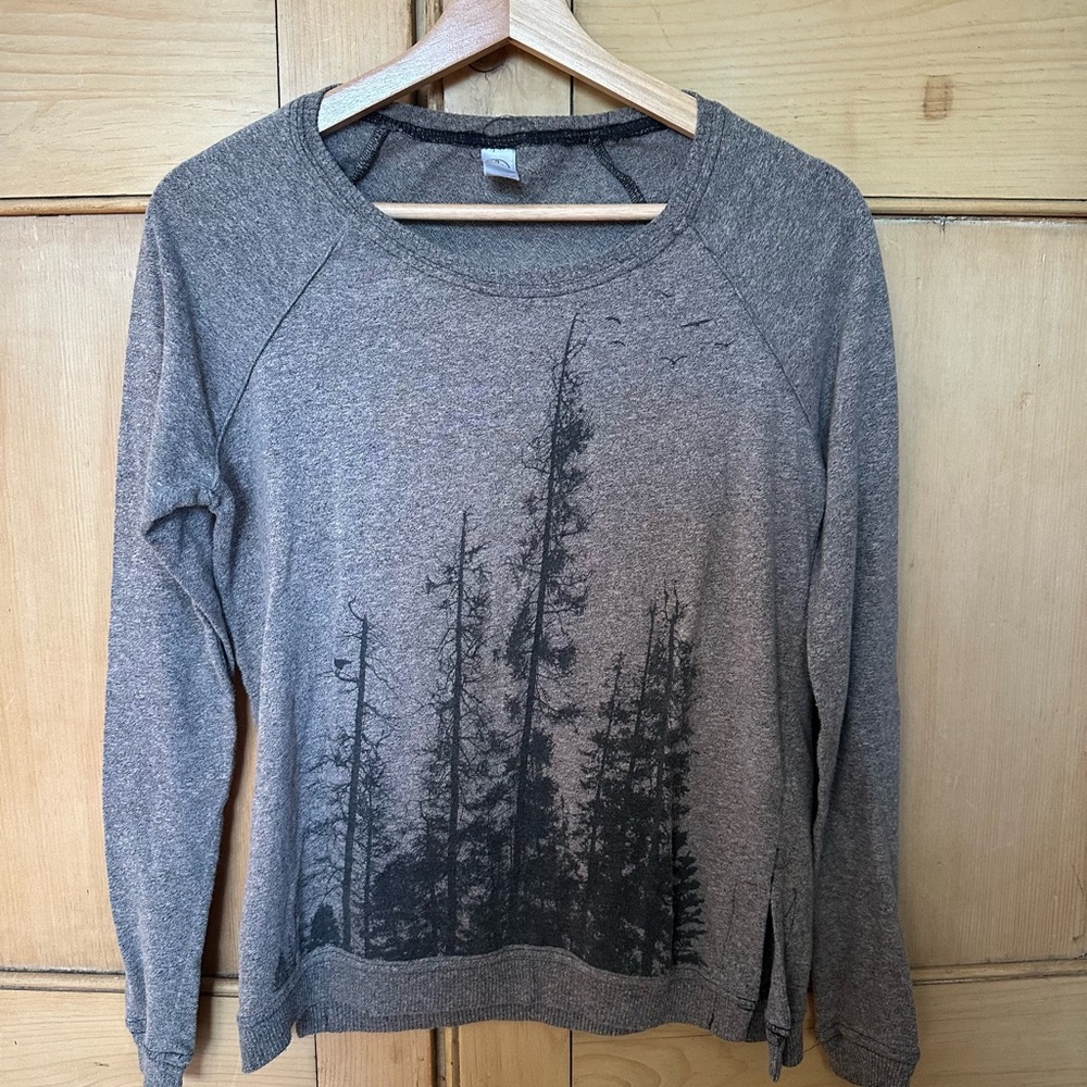 Alternative Heather Gray Tree Design Women's Sweater